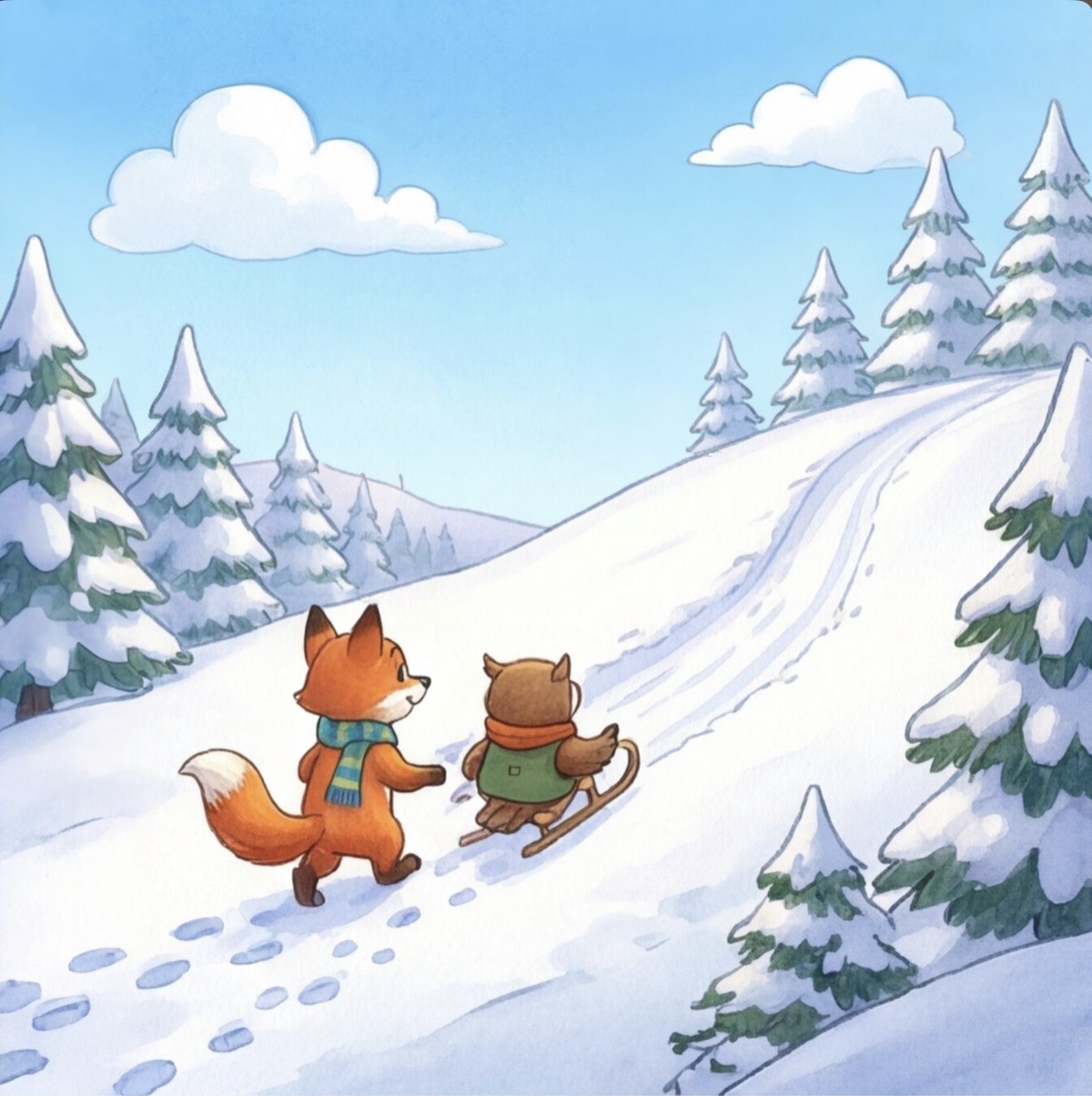 Story page 1 showing consistent character